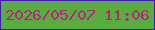 文字の大きさ：3、枠の色：3c1ab3、背景の色：58ae3c、文字の色：b72188 無料ブログパーツのブログ時計