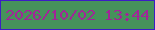 文字の大きさ：2、枠の色：3c1cc5、背景の色：46925b、文字の色：a22498 無料ブログパーツのブログ時計