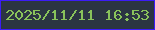 文字の大きさ：3、枠の色：3c1cf8、背景の色：2b3543、文字の色：89c35b 無料ブログパーツのブログ時計