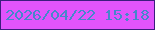 文字の大きさ：1、枠の色：3c1d7e、背景の色：e254fc、文字の色：4687cb 無料ブログパーツのブログ時計