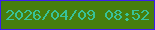 文字の大きさ：1、枠の色：3c1dee、背景の色：467e0d、文字の色：38c299 無料ブログパーツのブログ時計