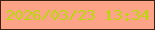 文字の大きさ：1、枠の色：3c2012、背景の色：fda488、文字の色：b9d807 無料ブログパーツのブログ時計