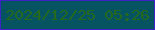 文字の大きさ：3、枠の色：3c21c5、背景の色：065361、文字の色：24691e 無料ブログパーツのブログ時計