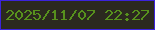 文字の大きさ：3、枠の色：3c23dc、背景の色：2b291f、文字の色：57911d 無料ブログパーツのブログ時計