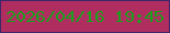 文字の大きさ：2、枠の色：3c276a、背景の色：b02d60、文字の色：1c9f1c 無料ブログパーツのブログ時計