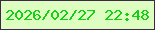 文字の大きさ：3、枠の色：3c2847、背景の色：ddfdc1、文字の色：11d111 無料ブログパーツのブログ時計