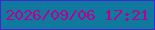 文字の大きさ：1、枠の色：3c28d5、背景の色：0f7a9e、文字の色：b80194 無料ブログパーツのブログ時計