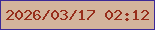 文字の大きさ：2、枠の色：3c2997、背景の色：d3b49c、文字の色：972e1b 無料ブログパーツのブログ時計