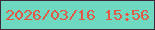 文字の大きさ：3、枠の色：3c2a39、背景の色：6ed8c0、文字の色：e15845 無料ブログパーツのブログ時計