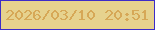 文字の大きさ：5、枠の色：3c2cc8、背景の色：e6d28e、文字の色：d6a857 無料ブログパーツのブログ時計