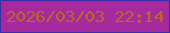 文字の大きさ：5、枠の色：3c2faa、背景の色：a7299e、文字の色：b96824 無料ブログパーツのブログ時計