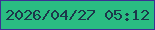 文字の大きさ：5、枠の色：3c3094、背景の色：2abd82、文字の色：1c374b 無料ブログパーツのブログ時計