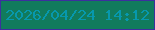 文字の大きさ：3、枠の色：3c309e、背景の色：117b5d、文字の色：0798ad 無料ブログパーツのブログ時計