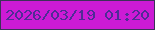 文字の大きさ：3、枠の色：3c3258、背景の色：cc1bd5、文字の色：4f2c96 無料ブログパーツのブログ時計