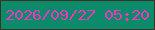 文字の大きさ：3、枠の色：3c3326、背景の色：0b8b69、文字の色：eb39bd 無料ブログパーツのブログ時計