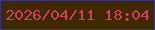 文字の大きさ：4、枠の色：3c3583、背景の色：402901、文字の色：cc3f69 無料ブログパーツのブログ時計