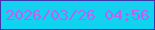 文字の大きさ：1、枠の色：3c35ac、背景の色：12d3ef、文字の色：bc5ff3 無料ブログパーツのブログ時計