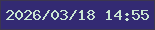 文字の大きさ：4、枠の色：3c364f、背景の色：332a73、文字の色：cae6d3 無料ブログパーツのブログ時計