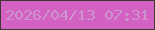 文字の大きさ：4、枠の色：3c3836、背景の色：d261c2、文字の色：ce94d0 無料ブログパーツのブログ時計