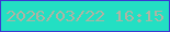 文字の大きさ：5、枠の色：3c38d2、背景の色：23dfc3、文字の色：b0b3a3 無料ブログパーツのブログ時計