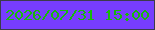 文字の大きさ：3、枠の色：3c3b4b、背景の色：773dfe、文字の色：17b90a 無料ブログパーツのブログ時計