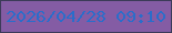 文字の大きさ：4、枠の色：3c3b59、背景の色：845ca4、文字の色：2b6dca 無料ブログパーツのブログ時計