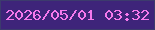 文字の大きさ：1、枠の色：3c3b6d、背景の色：3e247a、文字の色：f679ed 無料ブログパーツのブログ時計