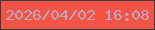 文字の大きさ：4、枠の色：3c3c3c、背景の色：f45346、文字の色：bba8be 無料ブログパーツのブログ時計