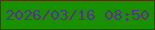 文字の大きさ：2、枠の色：3c4104、背景の色：1a9000、文字の色：59308c 無料ブログパーツのブログ時計
