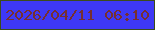 文字の大きさ：1、枠の色：3c4c1a、背景の色：3e38f5、文字の色：762f30 無料ブログパーツのブログ時計