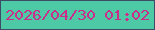 文字の大きさ：2、枠の色：3c4c67、背景の色：4ec9a6、文字の色：ca2e8a 無料ブログパーツのブログ時計