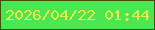 文字の大きさ：4、枠の色：3c5209、背景の色：4be753、文字の色：eded4a 無料ブログパーツのブログ時計