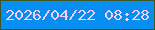 文字の大きさ：4、枠の色：3c5521、背景の色：078ef1、文字の色：f6cff6 無料ブログパーツのブログ時計