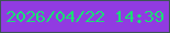 文字の大きさ：1、枠の色：3c5555、背景の色：913be1、文字の色：1cdd77 無料ブログパーツのブログ時計