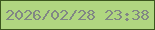 文字の大きさ：3、枠の色：3c561e、背景の色：b0d680、文字の色：818784 無料ブログパーツのブログ時計