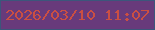 文字の大きさ：4、枠の色：3c567b、背景の色：683a7b、文字の色：ca4f43 無料ブログパーツのブログ時計