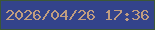 文字の大きさ：5、枠の色：3c5736、背景の色：33438b、文字の色：c09d80 無料ブログパーツのブログ時計