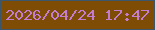 文字の大きさ：2、枠の色：3c576b、背景の色：7f4c06、文字の色：c27cd0 無料ブログパーツのブログ時計