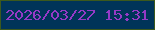 文字の大きさ：3、枠の色：3c591d、背景の色：003459、文字の色：953ac6 無料ブログパーツのブログ時計