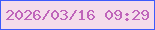 文字の大きさ：4、枠の色：3c5bfc、背景の色：f4dceb、文字の色：bf64ba 無料ブログパーツのブログ時計