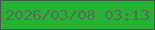 文字の大きさ：2、枠の色：3c5d44、背景の色：26b333、文字の色：586d5a 無料ブログパーツのブログ時計