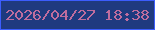 文字の大きさ：3、枠の色：3c5dfc、背景の色：1f3a7f、文字の色：c06d9e 無料ブログパーツのブログ時計