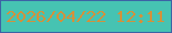 文字の大きさ：4、枠の色：3c63a5、背景の色：46c3b2、文字の色：d3913b 無料ブログパーツのブログ時計