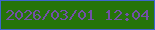 文字の大きさ：3、枠の色：3c65ce、背景の色：25740a、文字の色：7250a7 無料ブログパーツのブログ時計