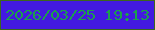 文字の大きさ：1、枠の色：3c661c、背景の色：4319e0、文字の色：1b9f4c 無料ブログパーツのブログ時計