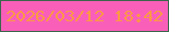 文字の大きさ：2、枠の色：3c664d、背景の色：f95fb9、文字の色：fc9844 無料ブログパーツのブログ時計