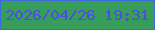 文字の大きさ：2、枠の色：3c6be0、背景の色：389d5b、文字の色：4a4fe4 無料ブログパーツのブログ時計