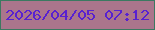 文字の大きさ：4、枠の色：3c7961、背景の色：ab758c、文字の色：5821d0 無料ブログパーツのブログ時計
