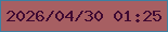 文字の大きさ：3、枠の色：3c80a2、背景の色：a75f62、文字の色：400a32 無料ブログパーツのブログ時計