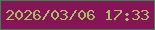 文字の大きさ：4、枠の色：3c8351、背景の色：861457、文字の色：a6c061 無料ブログパーツのブログ時計